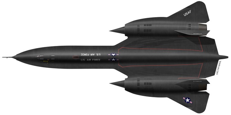 SR-71 Blackbird  (avión de reconocimiento estratégico de largo alcance USA ) - Página 2 SR-71A_top