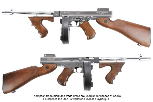 King Arms: Thompson M1928 Chicago Oro y Plata Ka-ag-67-SV