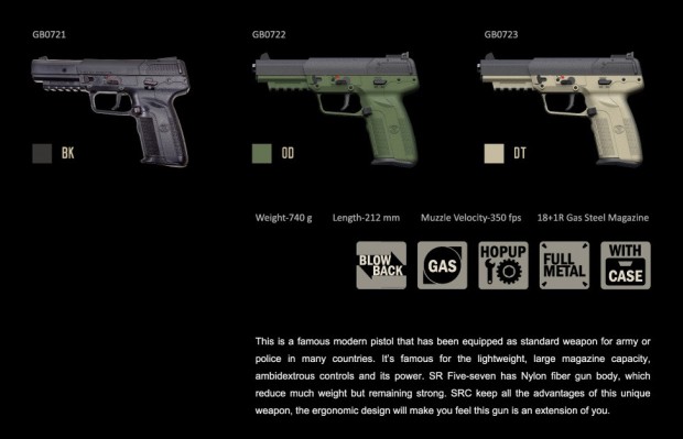 SRC news 2013 FN Five-seven GBB SRC-SR-Five-Seven-B-620x399