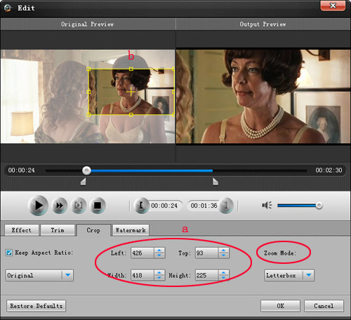 How to convert and edit HD video Crop