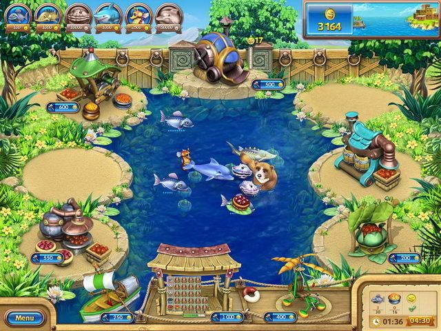 لعبة الأسماك الشيقة و المثيرة للتحميل باصدار جديد و رابط مباشر Farm-frenzy-gone-fishing-screenshot0