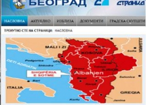 Shqiptarët sulmojnë faqen Serbe Kosovaisalbania