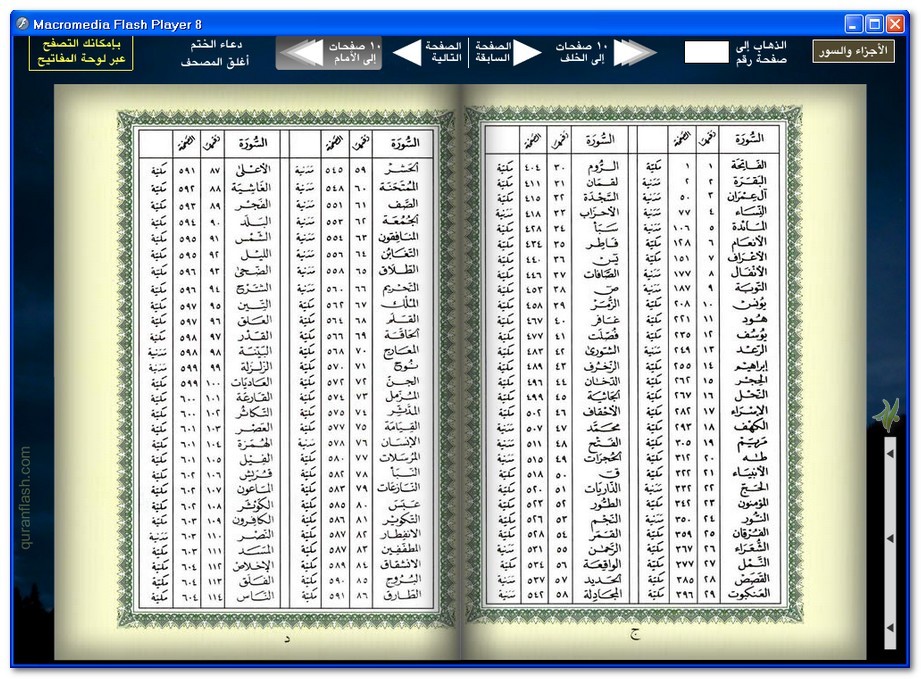 ترتيب سور القران