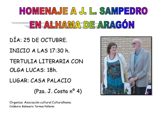 Homenaje a José Luis Sampedro Cartel