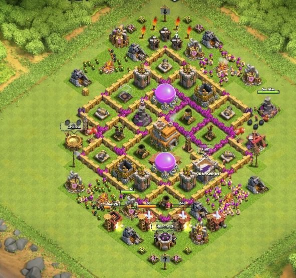 Ejemplos de Buenas Aldeas de Guerra 06-Clash-of-Clans-War-Base-Layout-Town-Hall-Level-7