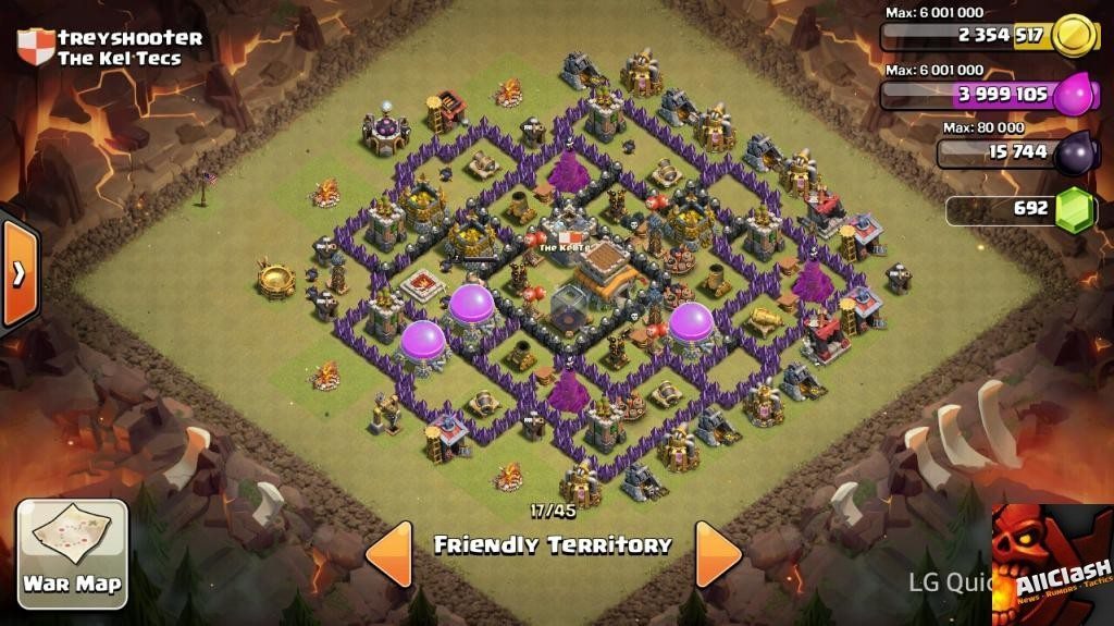 Ejemplos de Buenas Aldeas de Guerra Clash-of-Clans-Clan-WAr-Base-TH8-3