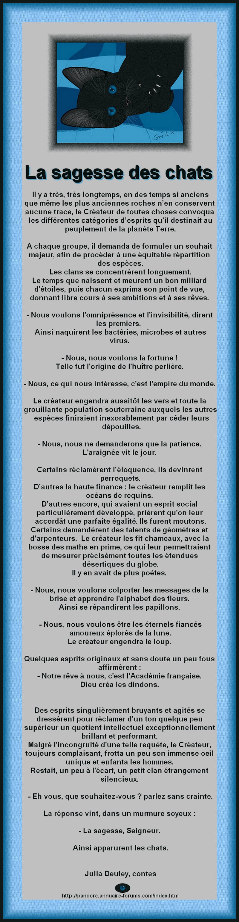 LEGENDE LA SAGESSE DES CHATS 11107225534aedff55db60b6