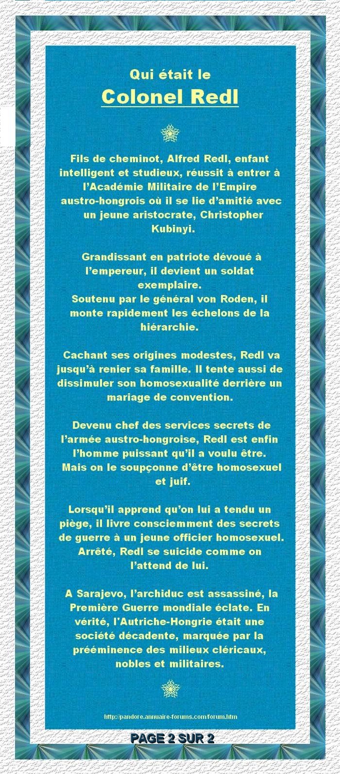 LE COLONEL REDL CHEF DES SERVICES SECRETS DE L'ARMEE AUTRO-HONGROISE S'EST SUICIDE EN MAI 1913 13026207134b118f99ac04f1a2