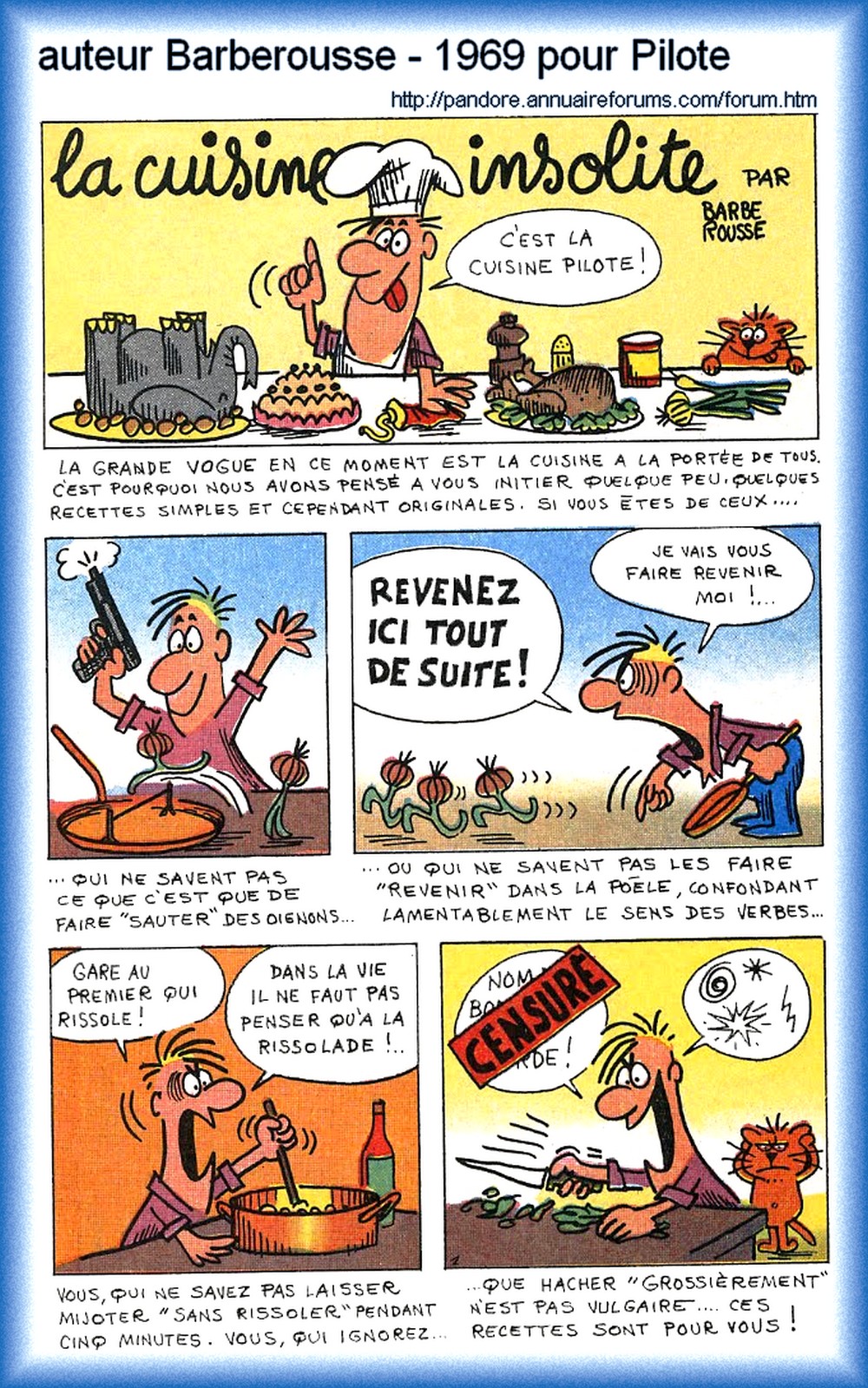 LA CUISINE INSOLITE -  LES OIGNONS PAR BARBEROUSSE - 1969 JOURNAL PILOTE 4804373124c9d19f43b9f4copiede11xxxxa_9