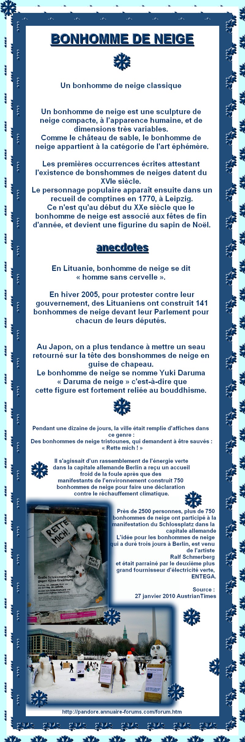 LE BONHOMME DE NEIGE - ANECDOTES HISTORIQUES - LITHUANIE - JAPON - BERLIN ALLEMAGNE 6733523464b670ac2dac621