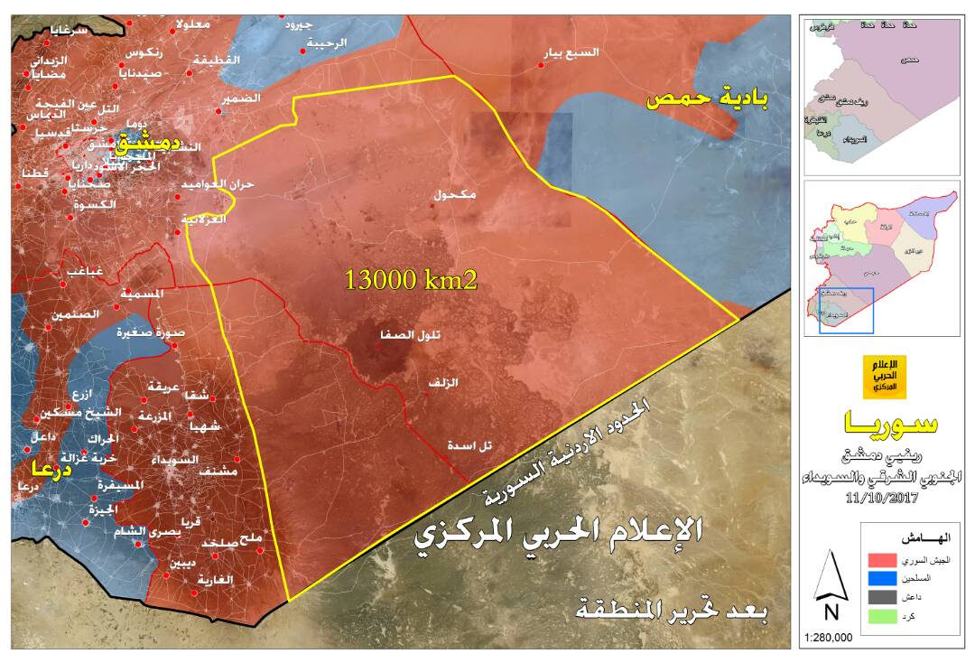 خريطة التهديدات الأمنية للحدود الشمالية  الاردنيه Manar-08632250015077421399