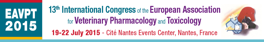 13th EAVPT International Congress of The European Association for Veterinary Pharmacology and Toxicology “Cité Nantes Events Center” in Nantes (France) from 19 to 22 July 2015 Header