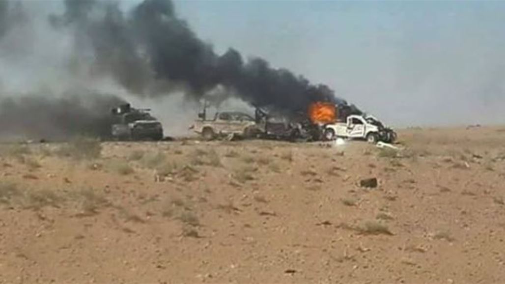 22 members of the "Daqash" killed by an international bomb targeting a convoy of organization west of Anbar NB-214658-636399591193542885