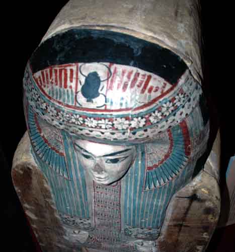 Wooden anthropoid coffin and cartonnage mummy case of the Di Bolton_museum_1095