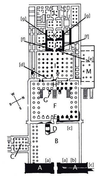 معبد الرمسيوم ...Mortuary temple of Ramesses II  Plan