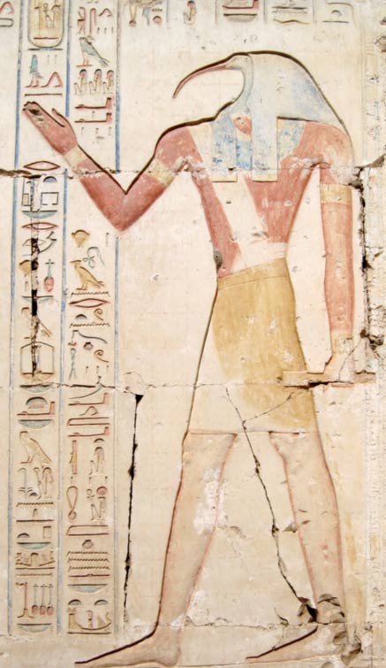 Pharaoh bows to god of gods in newly discovered quarry carving Thoth-carved-and-painted-temple-abydos