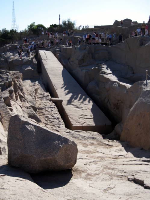 Pharaoh bows to god of gods in newly discovered quarry carving Ancient-obelisk-at-Aswan