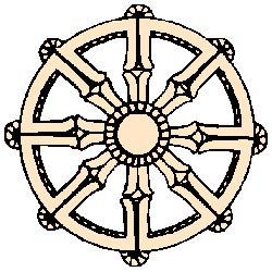 Le Symbole du Lotus Dharma-wheel