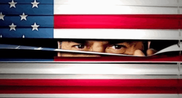 Tax By Mile Goose Steps Forward Feds-Spying-Flag