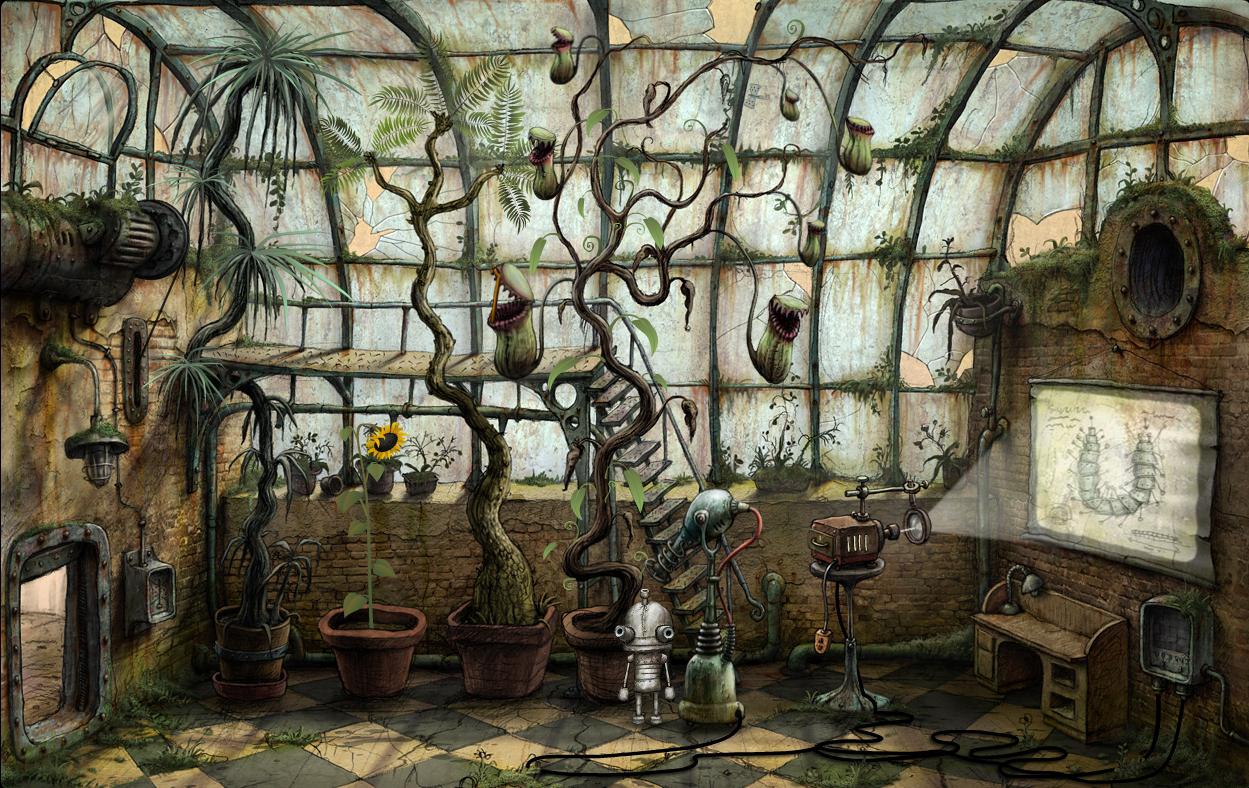 Dark, Beautiful, Morbid Things Machinarium-garden-growing