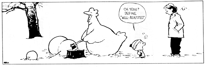 Calvin and Hobbes snowmen Chicken