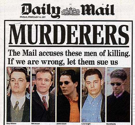 Pair face trial over Stephen Lawrence Murder 18 years ago :-) Murderers