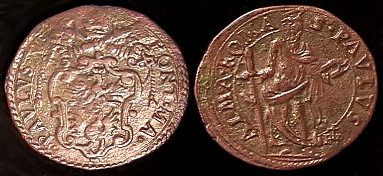 Moneda de los estados pontificios. Pablo V Vat-k21