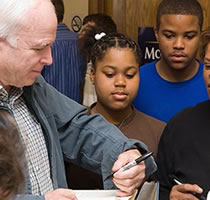 Inverted Left Handers - Pres. Obama & Prince William Mccain-writing-lh