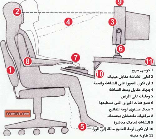 10 نصائح رياضية لمدمني الإنترنت Cornell_ideal_posture