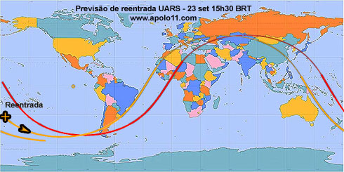 El satélite de la NASA "podría caer en cualquier parte" de la Tierra - Página 2 Uars_previsao_reentrada_23set2011_2