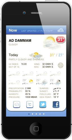 Celsius تطبيق لعرض حالة الطقس للآيفون والآيباد IPhone21