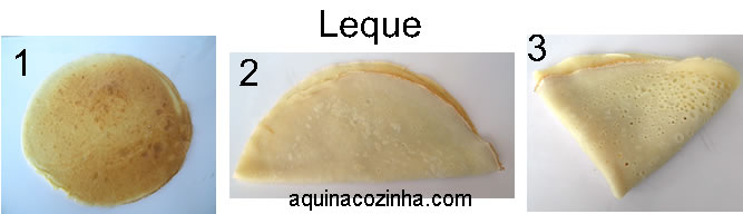 ALGUMAS MANEIRAS DE DOBRAR PANQUECAS Panqueca-leque