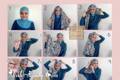 مجموعه من الصور التعليميه للف الحجاب بأكثر من شكل 137346749843