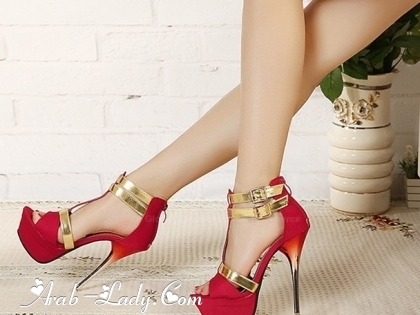 تشكيلة راقية من أحذية السهرة باللون الأحمر 149813540350