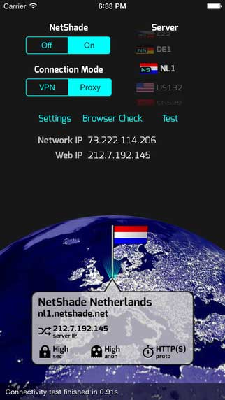  تطبيق NetShade خدمة VPN والتخفي وتغيير iP للأيفون 116