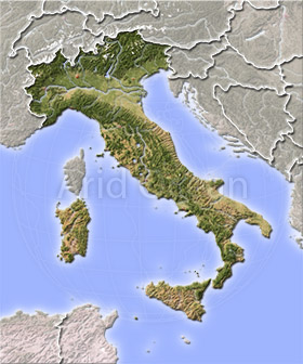 Idea: Mappa 'Italica' Italy-shaded-relief-map-Series-MarbleMount-B-SKU-A8BQJR3-detailImg