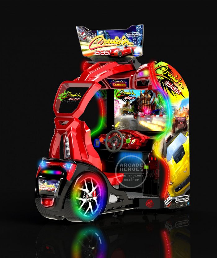 Depois de Daytona, agora é a vez de Cruis'n retornar aos arcades! Cruisnblastcabinet1-700x833