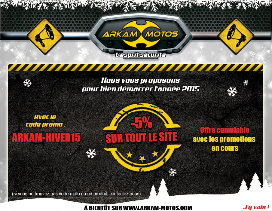 Offre d'hiver Arkam Motos : Pour bien commencer 2015 ! NEWSLETTER_HIVER150