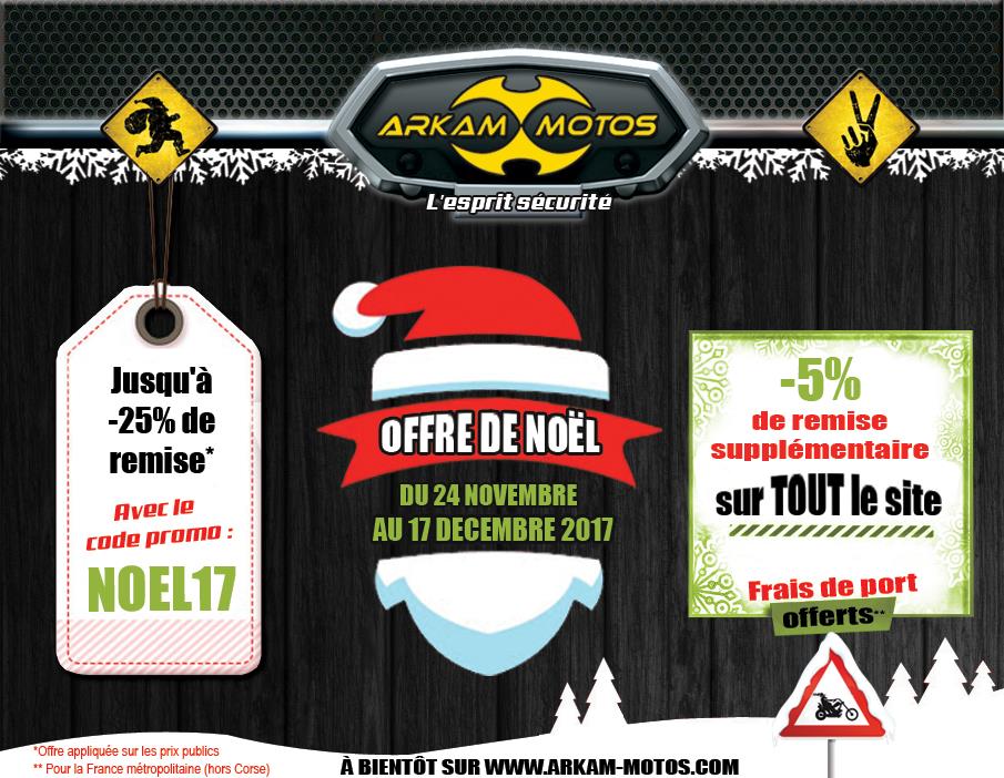 C'est bientôt Noël ! Code promo spécial Arkam Motos :) Noel170