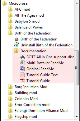 Hier ist die "All in One" Version des Birth of the Federation Installers Version 1.0.1 Start