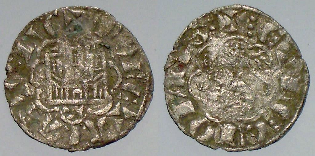 Dinero Seisén -antes llamado noven- de Alfonso X (Toledo, 1277) [Roma nº 207, 8] BMAuNZ34