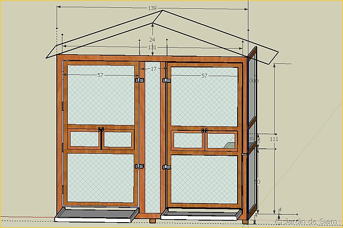 Cage extérieure de fenêtre pour callopsite (Style asiatique) VueFenetre01