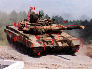 شرح كامل لأحدث دبابة روسية T90+صور T-90_Details_Front_Russia_01