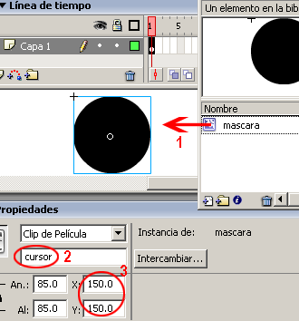 tutoriales Flash Cursor con Máscara en Flash | Solo Photoshop Cusor_mascara-3_09
