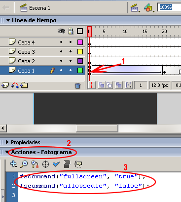 tutoriales Flash Programar Película Flash en Pantalla Completa | Solo  Full_screen_01