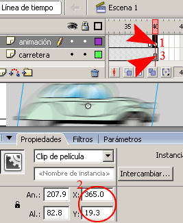 tutoriales Flash Simulación de Movimiento de Alta Velocidad en Flash 8 Aceleracion_12