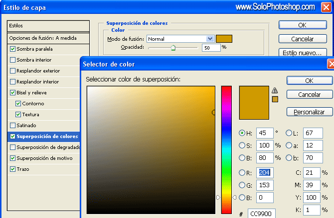 Efecto oro en texto Texto-oro-6-color