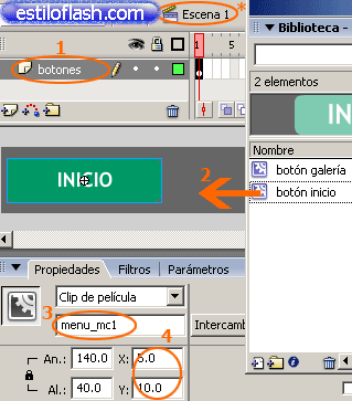 tutoriales Flash Animación Programada para un Menú Flash | Solo Photos Animacion-menu-13