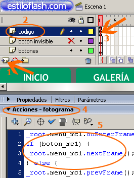 tutoriales Flash Animación Programada para un Menú Flash | Solo Photos Animacion-menu-21