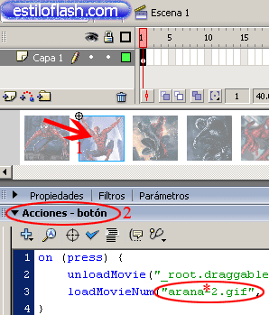 tutoriales Flash Galería del Hombre Araña con Imágenes Externas | Solo Galeria_gif-16